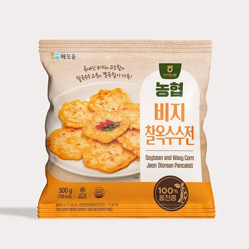 [[석촌농협] 비지찰옥수수전 (300g x 20)] [Seokchon Nonghyup] Soybean Pulp Sweet Corn Pancake (300g x 20)