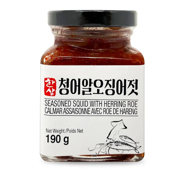 Hansang Seasoned Squid With Herring Roe 20pack/190g 한상 부산청어알 오징어젓갈