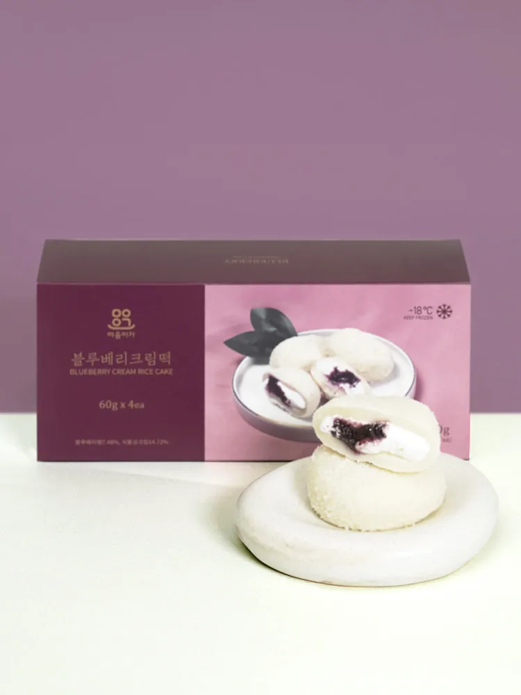 [IFF3475] Maumiga Blueberry Cream Rice Cake 24pack/240g 마음이가 블루베리크림떡