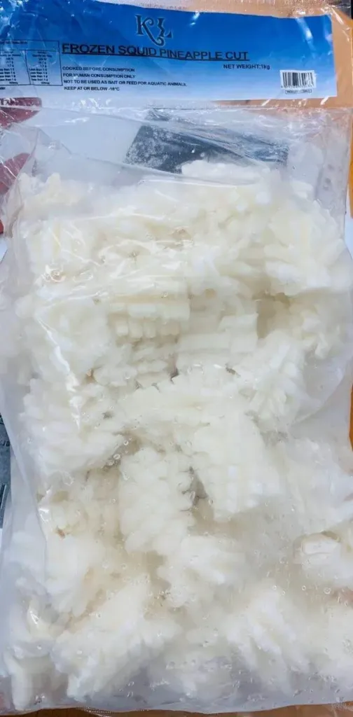 [IFF0470-2] [BLUEWAVE] Raw pineapple cut squid pieces 세절오징어 파인컷 10pack/1KG