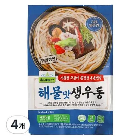 [IFF3589] [칠갑농산] 3단압출면 해물맛생우동 10pack/426g