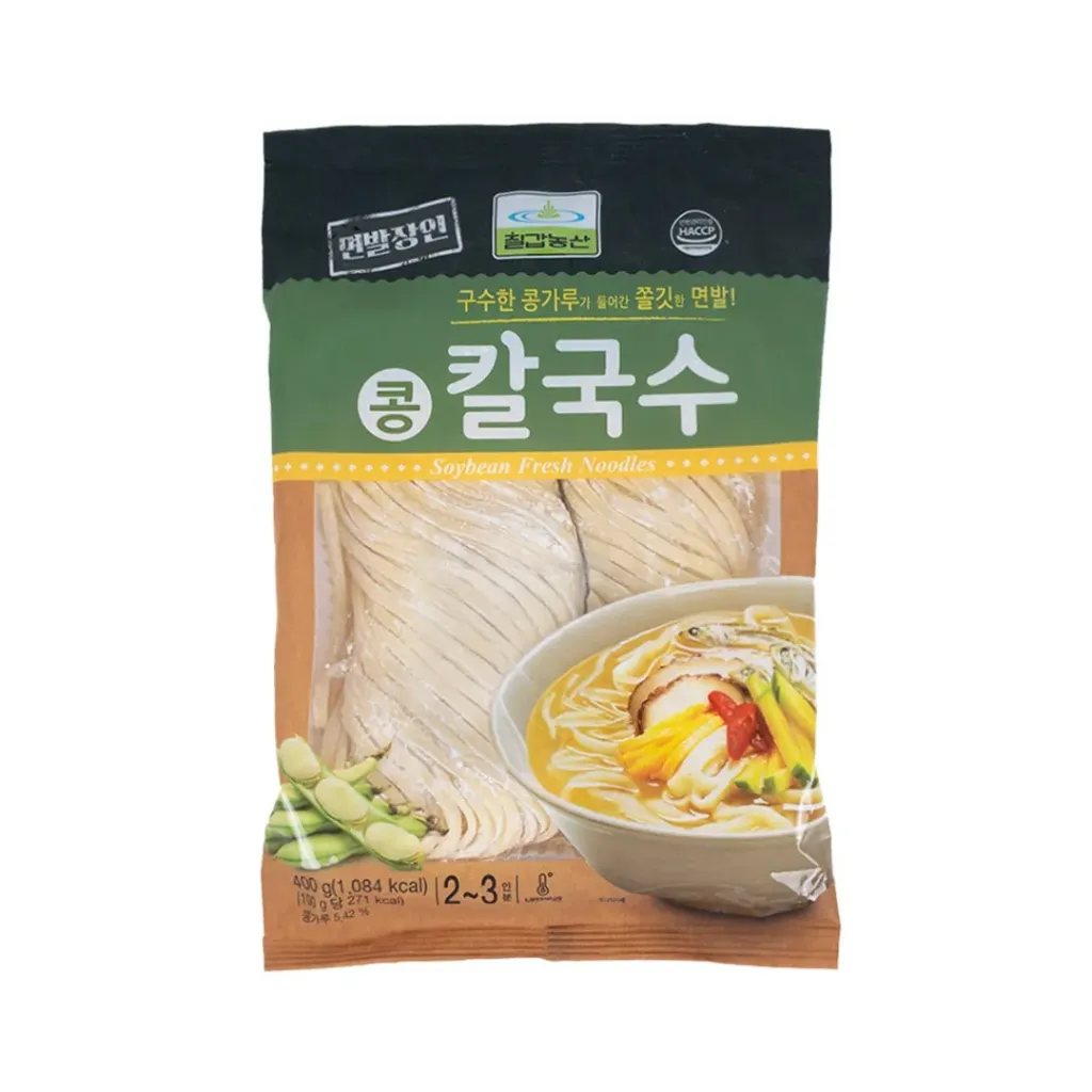 [CHILKAB] Frozen Soybean Kal Noodle 20pack/400g 칠갑 복조리 콩칼국수