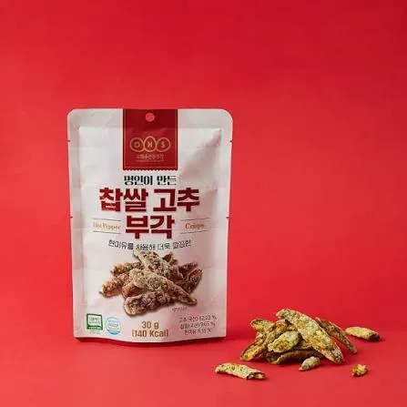 [IFF3296] OHS Dried Chilli Crisps 12pack/30g 오희숙 찹쌀 고추부각