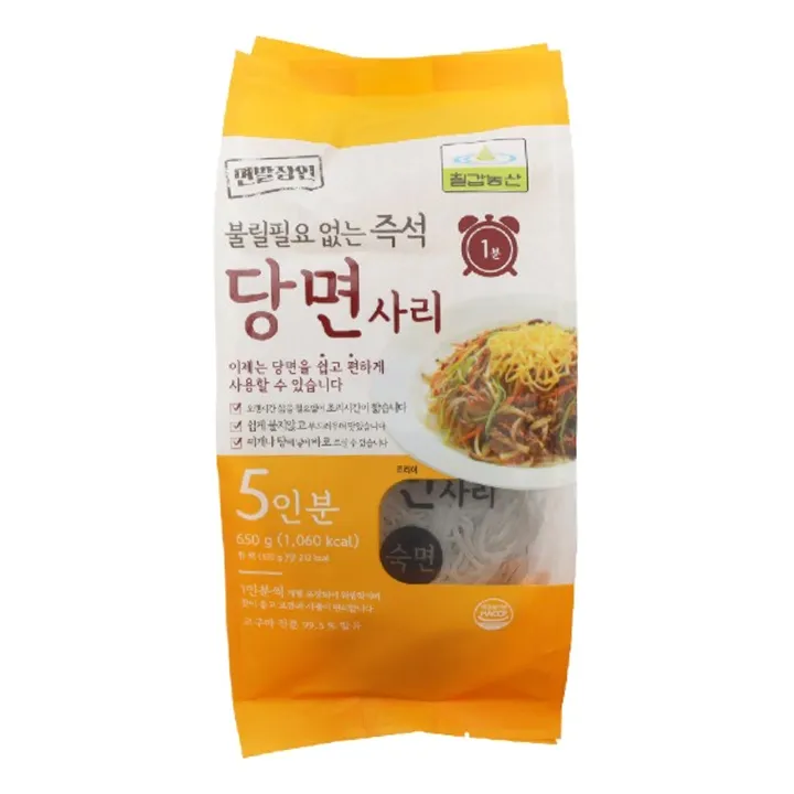[IFD2255] CHIL KAB Sweet Potato Glass Noodle 18pack/650g 칠갑 불릴필요없는 당면사리 개별포장 5개입