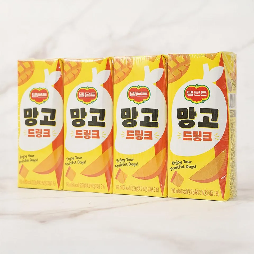 [LTCH004] [LOTTE] Del Monte Mango Drink (190mlx4)X8 [롯데칠성] 델몬트 망고드링크