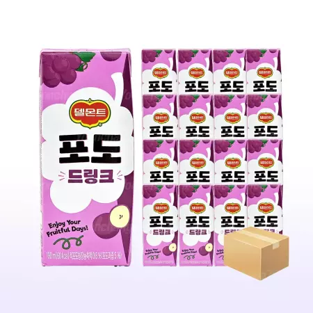 [LTCH005] [LOTTE] Del Monte Grape Drink (190mlx4)X8 [롯데칠성] 델몬트 포도드링크