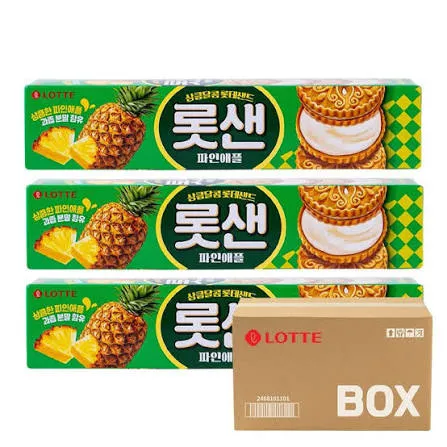 [Lotte] Lotte Sand Pineapple (105gx30) [롯데] 롯샌 파인애플