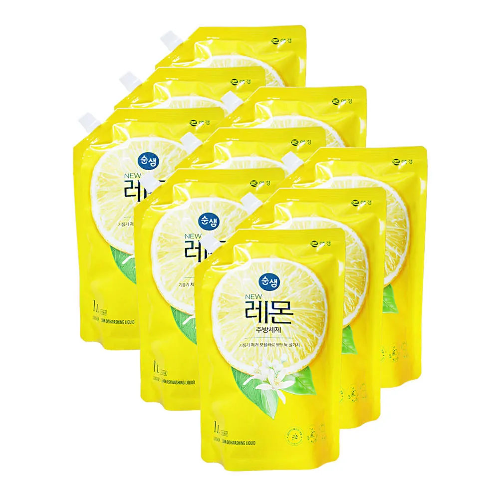 [Sunsam] Lemon Dish Soap Refill (1Lx9)	[순샘] 레몬 리필 (1Lx9)