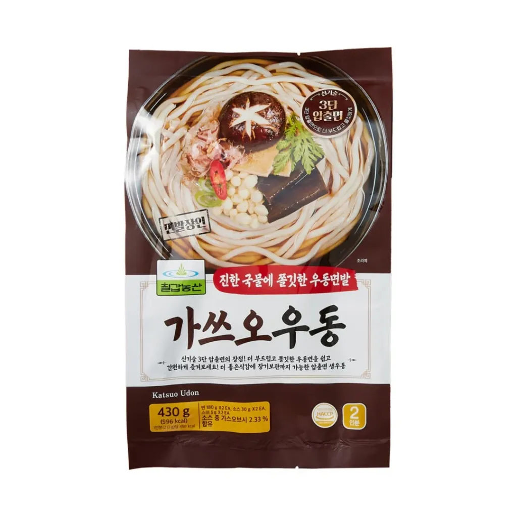Chilkab Udon Noodle w / Katsuo Sauce 10pack/430g 칠갑 3단압출면 가쓰오우동